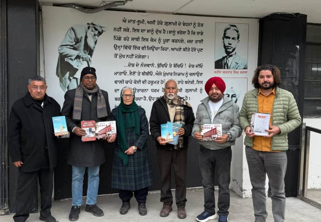 Amarjit Kaunke Satpal Bhikhi and Chitta Sidhu honoured by Desh Bhagat Hall